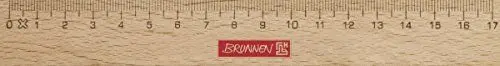 Produktbild: Brunnen 104974017 Lineal / Holzlineal (für Schule und Büro 17 cm, Buchenholz mit Metalleinlage)