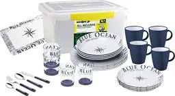 Produktbild: BRUNNER All Inclusive Teller aus Melamin Blue Ocean - 36-tellig