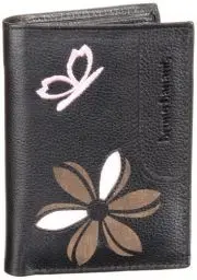 Produktbild: Bruno Banani Butterfly_2 W 320.823, Damen Portemonnaies, Schwarz (black/multi), 10x14x3 cm (B x H x T)