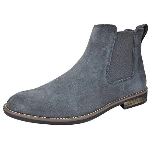 Produktbild: Bruno Marc Herren Chelsea Boots Wildleder Stiefel Stiefeletten,Size 46,Grau Wildleder,URBAN-06