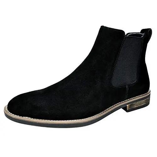 Produktbild: Bruno Marc Herren Chelsea Boots Wildleder Stiefel Stiefeletten,Size 44,Schwarz Wildleder,URBAN-06