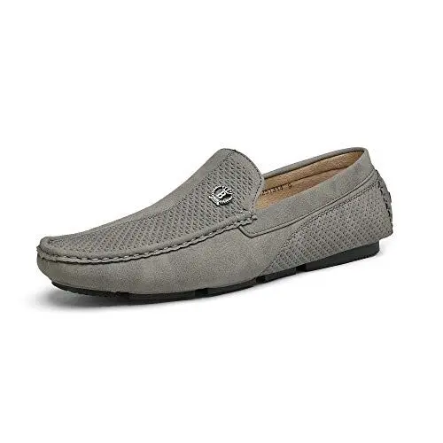 Produktbild: Bruno Marc Herren Klassische Mokassins Wildleder Flache Slipper Weich Comfort Bootsschuhe GRAU 3251314 Größe 46EU/12US