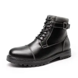 Produktbild: Bruno Marc Herren Motorrad Stiefel Chukka Boots Herren Stiefeletten Biker Freizeitschuhe Boots Herren Leder,Size 41.5,Schwarz,ENGLE-05