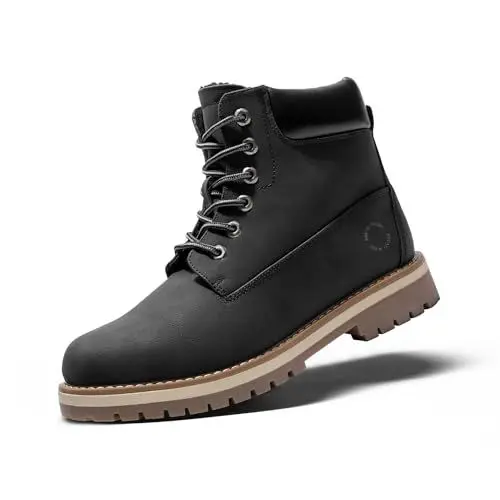 Produktbild: Bruno Marc Winterschuhe Herren Winterstiefel Jungs Warm Gefüttert Schneestiefel Kurzschaft Stiefeletten Arbeit Stiefel Winter Outdoor Trekking Wander Schuhe SCHWARZ 49 (EUR) SBSB226M-E