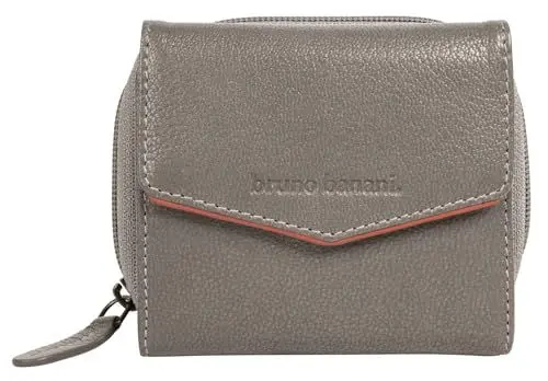 Produktbild: bruno banani kleine Geldbörse im Querformat Echt Leder Damen | Geldbörse, Portemonnaie, trendiges Accessoire, RFID-Schutz, praktische Fächeraufteilung | 022121