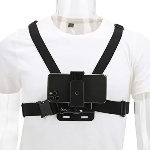 Produktbild: Brustgurthalter, Outdoor-Live-Handy-Action-Kamera-Brustgurt, Verstellbarer Handy-Clip-Halter, Handy-Selfie-Fixierung, Brustgurt, Brustgurt, Action-Kamera