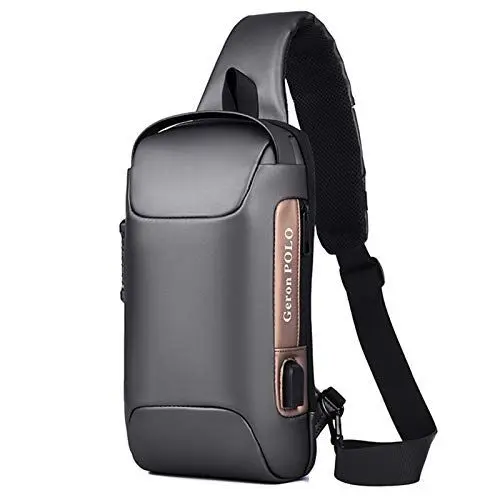 Produktbild: Brusttasche,Herren Brusttasche Schultertasche Sport Hüfttasche Multifunktions Messenger Bag, Grey