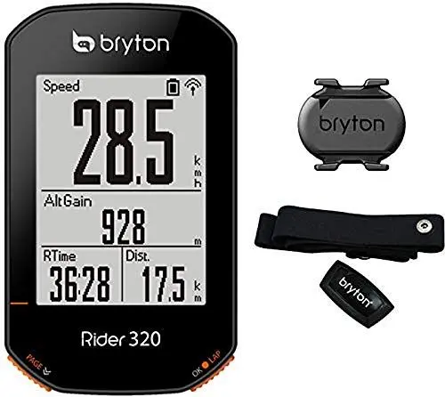 Produktbild: Bryton Rider 320 T GPS-Computer mit Kadenz- und Herzfrequenzsensor