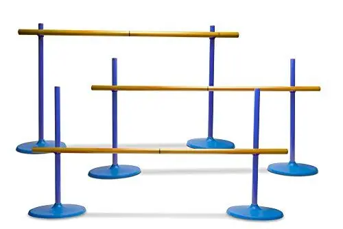 Produktbild: BS Toys Hindernisparcours Kinder – Verstellbare Hürden für Springen & Parkour – Sport & Bewegung ab 4 Jahren – Indoor & Outdoor Spiel – Trainingsset für Kinder – Blau (102x2x56 cm)