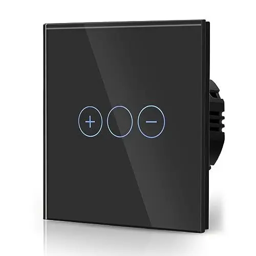 Produktbild: BSEED Dimmer Schalter 700W Berühren Sie den Wandlichtschalter Ausgeglichenes Glas Platten Funktioniert mit Dimmbaren LED-Lichtern 1 Fach 1 Weg Schwarz