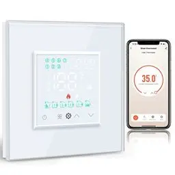 Produktbild: BSEED Smart Alexa Thermostat, Elektrische Fußbodenheizung Thermostat, Programmierbare Thermostat für 16A Elektroheizung, Heizungsthermostat, Kompatibel mit Alexa und Google Home Weiß (Hub unbenötigt)