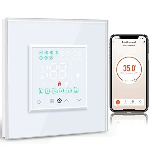 Produktbild: BSEED Smart Alexa Thermostat, Elektrische Fußbodenheizung Thermostat, Programmierbare Thermostat für 16A Elektroheizung, Heizungsthermostat, Kompatibel mit Alexa und Google Home Weiß (Hub unbenötigt)