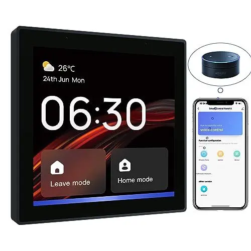 Produktbild: BSEED Smart Home Wlan Touch Control Panel, mit integriertem Tuya Zigbee Gateway und Alexa Voice Service, Wlan Schalter,Smart Scene Schalter für Lichtschalter,Thermostate usw. mehr als 100 Smart Geräte