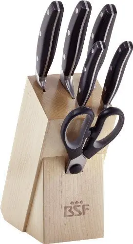 Produktbild: BSF 19911-000-0 Daytona Messerblock, 7-teilig, Natur, Schwarz, Silber