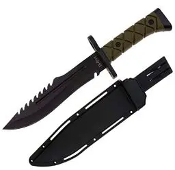 Produktbild: BSH Adventure Outdoor Messer Survival mit Holster - Drop Point Jagdmesser Feststehende Klinge - Bushcraft Messer Outdoor