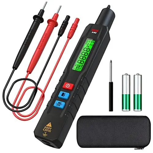 Produktbild: BSIDE A40 Spannungsprüfer Berührungsloser elektrischer Volt-Stift AC DC Dual mode Thermometer NCV VFC Alarm LiveWire check Breakpoint Finder