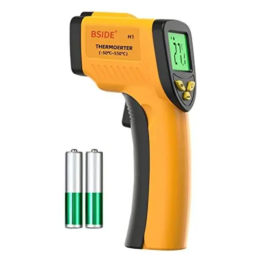 Produktbild: BSIDE GM320 Berührungsloses digitales Laser-Infrarot-Thermometer, Temperaturpistole, -50 °C bis 380 °C, für Grillen, Küche, Auto und Industrie