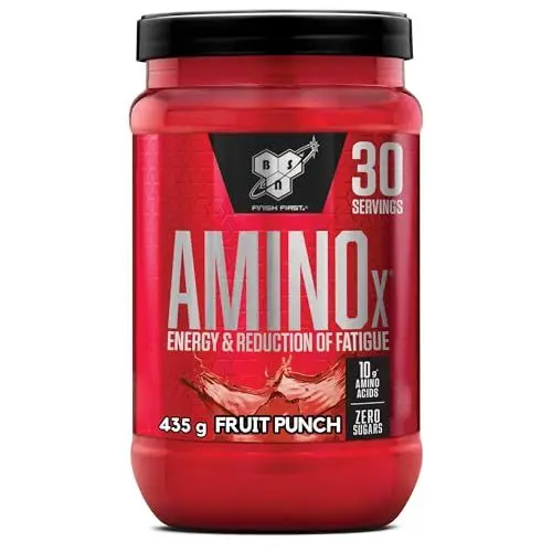 Produktbild: BSN Nutrition Amino X Supplement mit Vitamin D, Vitamin B6 und Aminosäuren, Fruchtpunsch-Geschmack, 30 Portionen, 435 g