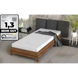 Produktbild: BSS BEDDING Berlin K16 Orthopädische 7 Zonen Matratze 90x200 cm, Kaltschaummatratze Härtegrad H2 / H3, Allergenfrei und Atmungsaktiv, Doppelseitige Rollmatratze