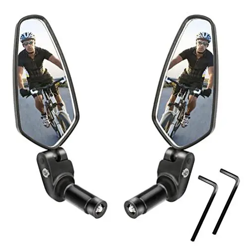 Produktbild: BSTCAR 2 Stück Rückspiegel Fahrrad-Lenkerenden HD, Schlagfest Fahrrad Spiegel 360 Grad Drehbar Fahrradspiegel Links und Rechts Spiegel Fahrrad mit 2 Schraubenschlüssel, E-Bike