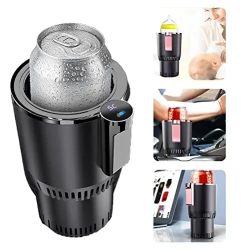 Produktbild: BSTCAR Auto Tassenkühler und -wärmer 2 in 1 Auto-Getränke Kühlung und Heizung, praktische tragbare beheizte Kühlung Tassen Auto, hält Ihr Kaffee/Baby-Milch/Tee warm und
