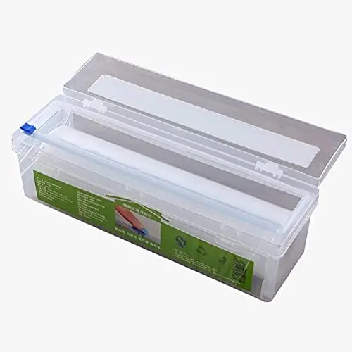 Produktbild: BSTCAR Folienschneider Transparent, Alu- & Frischhaltefolie, Sichtfenster, Glattes Abtrennen, Folienabroller 34 x 9,5 x 9,5 cm