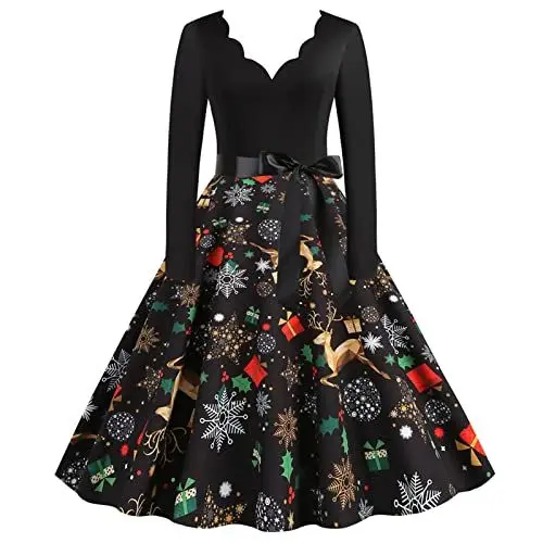 Produktbild: BTBDYDH Weihnachten Outfit Damen - Kleider, Kleidung, Kostüm Plus Size Erwachsene Frauen