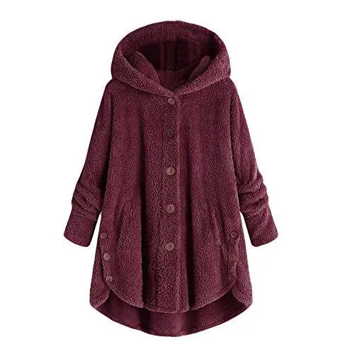 Produktbild: BTBDYDH Winter Parka Jacke Damen Damen Jacke Winter Lang Mantel Damen Winter Veste En Peluche Femme Manteau Polaire Femme Hiver Chaud Mantel Damen Trench Capuche Parka Femme Teddy Jacke Damen Warme