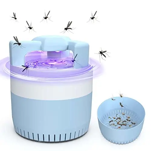 Produktbild: bubbacare Insektenvernichter Elektrisch, Moskitolampe Elektrisches UV-Licht, Schädlingsbekämpfer mit USB, 180° Mückenkiller-Licht, Mückenfalle ziehen Fliegende Insekten für Innen- und Außenbereich