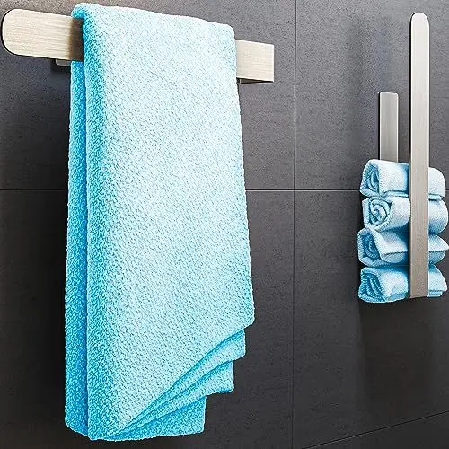 Produktbild: Bublife Handtuchhalter Ohne Bohren, Handtuchhalter Wand, Handtuchhalter-Bad, Geschirrtuchhalter, Towel Holder, Edelstahl, Spültuchhalter, Badezimmer, 36 cm | 10kg Tragkraft inkl. Klebestreifen