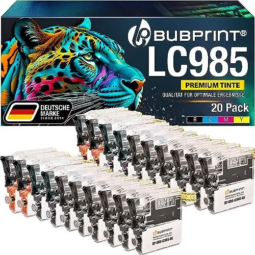 Produktbild: Bubprint EOLVAR 20 Druckerpatronen kompatibel als Ersatz für Brother LC-985 für DCP-J125 DCP-J140W Multipack