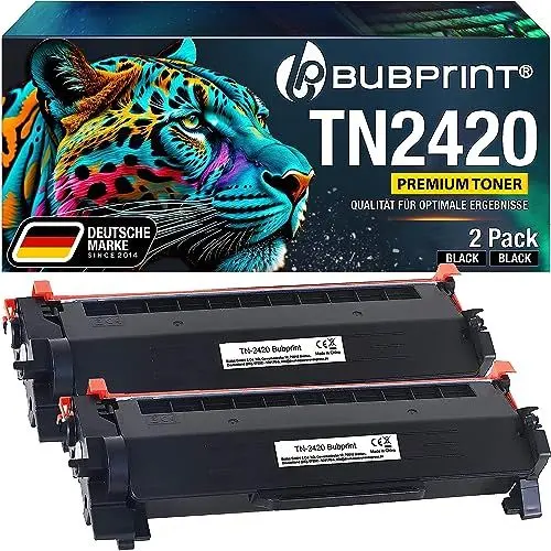 Produktbild: Bubprint 2-Pack TN2420 TN-2420 TN2410 TN-2410 kompatibel als Ersatz für Toner Brother MFC L2710DW MFC-L2710DW HL-L2350DW MFC-L2710DN DCP-L2530DW HL-L2310D MFC-L2750DW DCP-L2510D MFC-L2730DW L2550DN