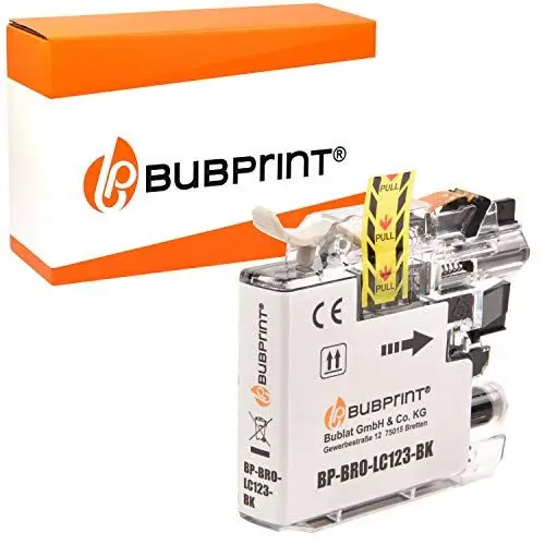 Produktbild: Bubprint Druckerpatrone kompatibel als Ersatz für Brother LC-123BK LC123BK für MFC-J4510DW MFC-J470DW MFC-J6520DW MFC-J6720DW MFC-J6920DW MFC-J870DW Schwarz