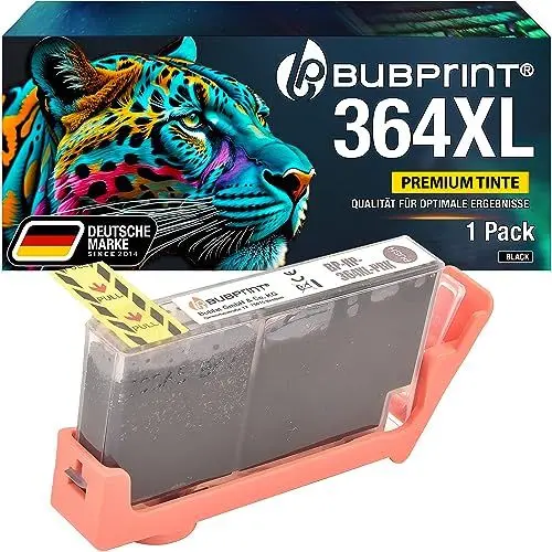 Produktbild: Bubprint Kompatibel Druckerpatrone als Ersatz für HP 364XL 364 XL für PhotoSmart 7520 e-All-in-One B8550 C5380 C6380 D5460 Premium C309g C310a C410b Foto Schwarz