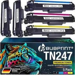 Produktbild: Bubprint TN-247 kompatibel als Ersatz für Toner Brother TN-243CMYK TN247 für Brother MFC-L3750CDW DCP-L3550CDW MFC-L3770CDW HL-L3210CW HL-L3230CDW DCP-L3510CDW HL-L3270CDW MFC-L3710CW L3730 5er-Pack