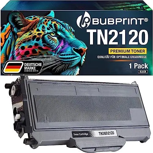 Produktbild: Bubprint Toner kompatibel als Ersatz für Brother TN-2120 für DCP-7030 DCP-7040 DCP-7045N HL-2140 HL-2150N HL-2170 HL-2170W MFC-7320 MFC-7340 MFC-7440N MFC-7840W Schwarz