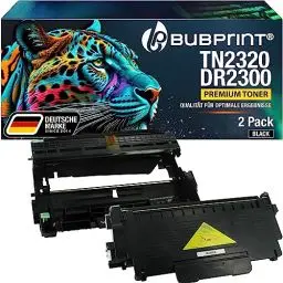 Produktbild: Bubprint Toner und Trommel kompatibel als Ersatz für Brother TN-2320 DR-2300 DCP-L2500D DCP-L2520DW DCP-L2540DN DCP-L2560DW HL-L2300D HL-L2340DW HL-L2360DN HL-L2365DW MFC-L2700DN MFC-L2700DW