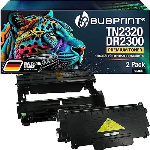 Produktbild: Bubprint Toner und Trommel kompatibel als Ersatz für Brother TN-2320 DR-2300 DCP-L2500D DCP-L2520DW DCP-L2540DN DCP-L2560DW HL-L2300D HL-L2340DW HL-L2360DN HL-L2365DW MFC-L2700DN MFC-L2700DW