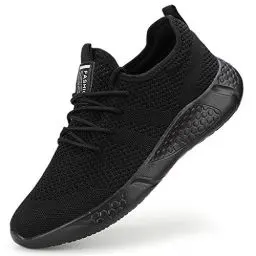 Produktbild: BUBUDENG Herren Schuhe Laufschuhe Sportschuhe Sneaker Straßenlaufschuhe Turnschuhe Outdoor Leichtgewichts Laufschuhe Freizeit Atmungsaktive Fitness Schuhe Schwarz EU 43
