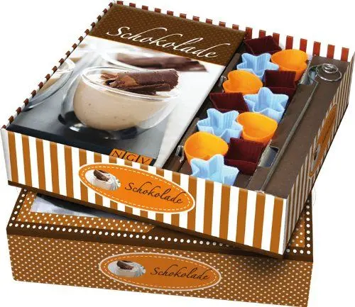 Produktbild: Buch-Box Schokolade: Rezeptbuch + 12 Förmchen und Pralinen-Tauchspirale: Süße Schokolade