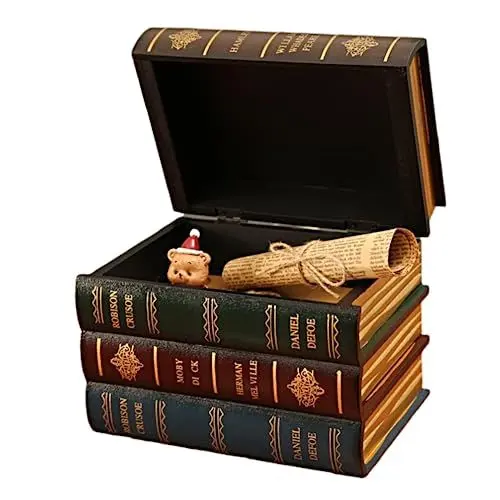 Produktbild: Buchförmige Schachtel,Aufbewahrungsbuch Antike Buchförmige Schachtel SchmuckAufbewahrungsbox für Heimdekoration Requisiten Büro Bücherregal Ornamente SchmuckAufbewahrungsbox für Armbänder