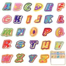 Produktbild: Buchstaben zum Aufbügeln 26 Englische Buchstaben Bügelbilder für Textilien Iron on Patches for Clothes Geeignet für Kleidung, Hosen, Hüte und Bastelarbeiten