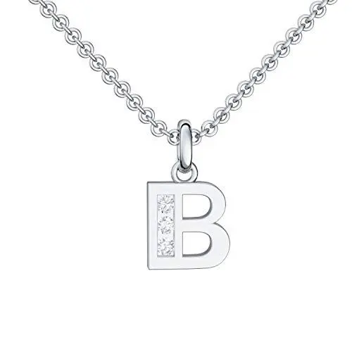 Produktbild: Buchstabenkette B Silber Buchstabenanhänger B Zirkonia - inkl. Luxusetui + - Buchstabe B Kette Buchstabe B Buchstabenanhänger Buchstaben Anhänger Silber Zirkonia FF31-0 SS925ZIFA45