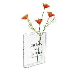 Produktbild: Buchvase, Book Vase,20x15x4cm Klare Acryl Büchervase,Bücherform Buchblumenvase,Einfach Tischdekoration für Blumenarrangements，Geeignet für Schlafzimmer, Wohnzimmer, Büro, Leseeckendekoration