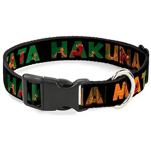 Produktbild: Buckle-Down Plastic Clip Collar - Hakuna Matata Black/Lion King Scenes - 1
