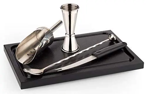 Produktbild: Buddy´s Bar - Gin-Tonic Premium Set, Bar Equipment, glänzende Edelstahl-Optik, lebensmittelecht, spülmaschinenfest, Longdrink-Set