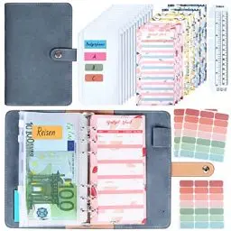 Produktbild: Budget Planner, Binder - ANYUKE Budget Planer Cash Stuffing, Bugetplaner mit Folien, Ringbuch A6 Money Organizer, Geldplaner Finanzbuch für Budgeting Sparchallenge Sinking Funds