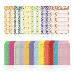 Produktbild: Budget Planner Deutsch A6 Nachfüllpapier 6 Löcher Budget Blätter Sheets Budgetplanner Papier Farbig Geld Organizer Budget Planner Zubehör für Büro Zuhause Schule (24 Blatt)
