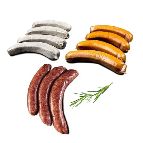 Produktbild: Büffel Bill Werscht Paket I Leckeres Wurstpaket I Bratwurst, Chili Cheese Bratwurst & Chili Krainer aus Büffelfleisch I Vom italienischen Wasserbüffel