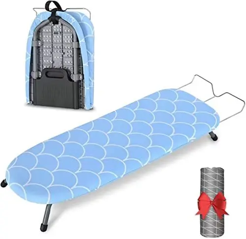 Produktbild: Bügelbrett Klappbares tischbügelbrett, kleines Bügelbretter Faltbares mit Klappfunktion, Platzsparend Mini Foldable Ironing Board with Non-Slip Feet für Home Use 81.5 x 32 cm